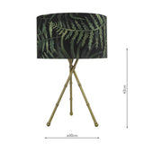 Tripod Table Lamp Antique Brass Base Only