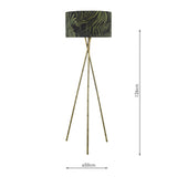 Tripod Floor Lamp Antique Brass Base Only