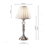 Touch Table Lamp Satin Chrome With Shade (Multipack)