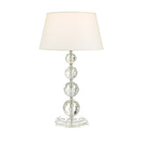 BED4208 Table Lamp Polished Chrome Acrylic With Shade