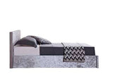 BEOT4STEV2 Small Double Ottoman Bed Steel Crushed Velvet