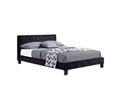 BERB3BCVV2 Single Bed Black Crushed Velvet