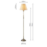 Floor Lamp Antique Brass With Shade (Multipack)
