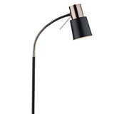 Task Floor Lamp Black Copper
