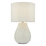 BOR4102 Table Lamp White Ceramic With Shade