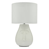 Table Lamp White Ceramic With Shade