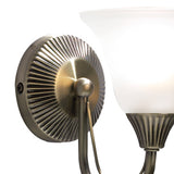 Wall Light Antique Brass Opaque Glass