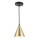 BRA0141 1 Light Pendant Matt Black And Satin Gold