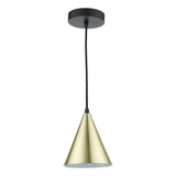 BRA0141 1 Light Pendant Matt Black And Satin Gold
