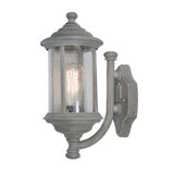 Outdoor Wall Light Matt Grey Glass Ip43