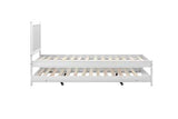 BUXTBWHTV3 Trundle Bed White