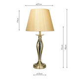 Table Lamp Antique Brass With Shade (Multipack)