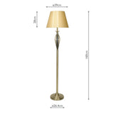 Floor Lamp Antique Brass With Shade (Multipack)