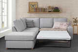Belton Corner Sofa Bed with Pouffe - (Open)