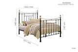 BROB46BLK Double Bed Black