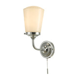 CAD0750 Bathroom Wall Light Polished Chrome Opal Glass Ip44