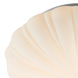 Bathroom Flush Scalloped Opal Glass Ip44