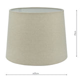 Natural Linen Tapered Drum Shade 25Cm