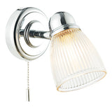 CED0738 Bathroom Single Wall Spotlight Polished Chrome Glass Ip44