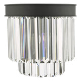 2 Light Wall Light Anthracite & Crystal