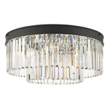 CEL4822 6 Light Flush Matt Anthracite & Crystal