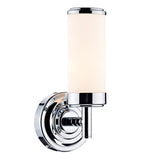 CEN0750 Bathroom Wall Light Polished Chrome Opal Glass Ip44
