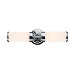 CEN0950 Bathroom 2 Light Wall Light Polished Chrome Opal Glass Ip44