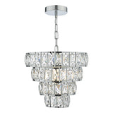 CER0150 Single Pendant Polished Chrome Crystal