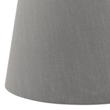 Grey Faux Silk Tapered Drum Shade 35Cm