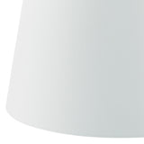 White Faux Silk Tapered Drum Shade White 40Cm