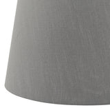 Grey Faux Silk Tapered Drum Shade 40Cm