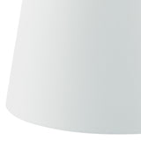 White Faux Silk Tapered Drum Shade 45Cm