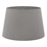CEZ1839 Grey Faux Silk Tapered Drum Shade 45Cm