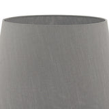 Grey Faux Silk Tapered Drum Shade 45Cm