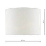 White Linen Drum Shade 33Cm