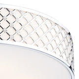 5 Light Flush Large Polished Chrome