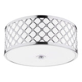 CIV5250 Small 2 Light Flush Polished Chrome Frosted Glass