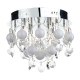 CLO1350 9 Light Flush Polished Chrome Crystal