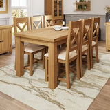 1.7m Butterfly Extending Table with Metal Runner