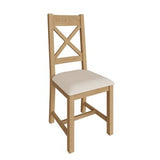 Cross Back Chair Fabric Seat