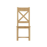 Cross Back Chair Wooden Seat
