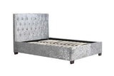 COGB5STE King Bed Steel Crushed Velvet