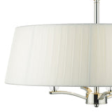 4 Light Pendant Polished Nickel With Ivory Shade