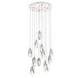 12 Light Cluster Pendant Polished Chrome & Crystal