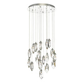 CRY1850 18 Light Cluster Pendant Polished Chrome & Crystal