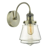 Wall Light Antique Brass & Champagne Glass