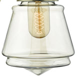 Wall Light Antique Brass & Champagne Glass