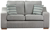 Belton 2-Seater Sofa (shown in Silver with Mustard scatters)