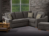 Belton Corner Sofa shown in Charcoal with Mustard Sscatters