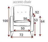 Belton Accent Chair Size Guide